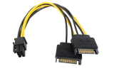 Кабель питания видеокарты SATAx2->PCI-Express 6pin GPU
