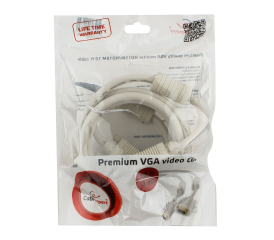 абель Cablexpert  Gembird VGA Pro, 3.0м, 15M15M, экран, феррит. кольца, пакет (CC-PVGA-10)