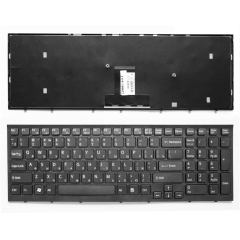 Клавиатура для Sony Vaio VPC-EC с рамкой (чёрная)