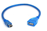 Кабель-провод переходник OTG USB - Mini USB 25см