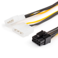 Кабель питания (Video power) 8 pin to 2 molex, черный